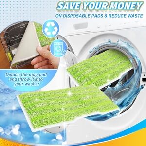 Reusable Mop Replacement Pads Refills Compatible with Shark Vacmop VM252 VM200